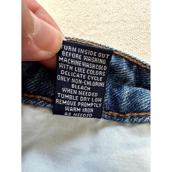 Vanilla Star Distressed Button Fly 90s Boyfriend Jeans Women's Size 15 Blue - Picture 10 of 16